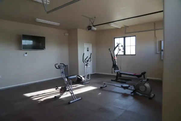 An in Home Gym Space With Equipment