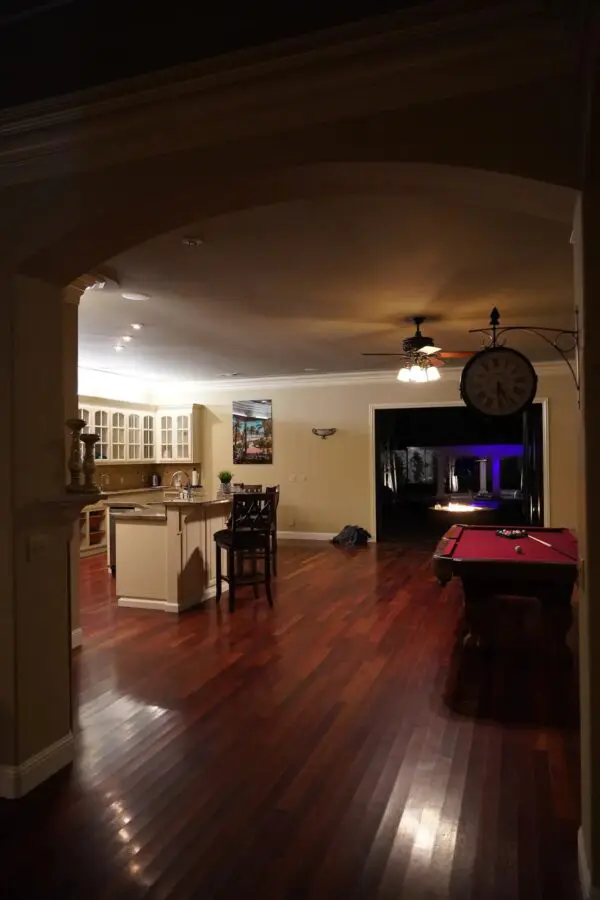 A Living Space With Panel Wood Floor